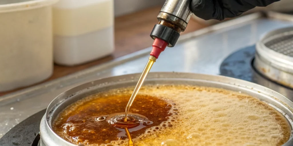 Close-up of Cold Start Banger in action, demonstrating the controlled heating process for improved flavor.